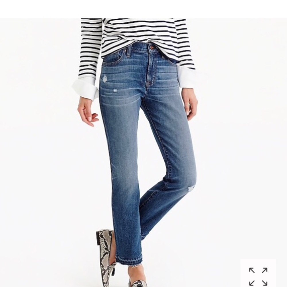 JCrew Crop jeans in Rhodes wash
